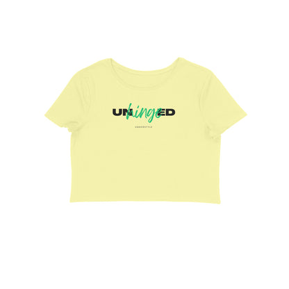UnderStyle Crop Top: UNHINGED (Light Colours)